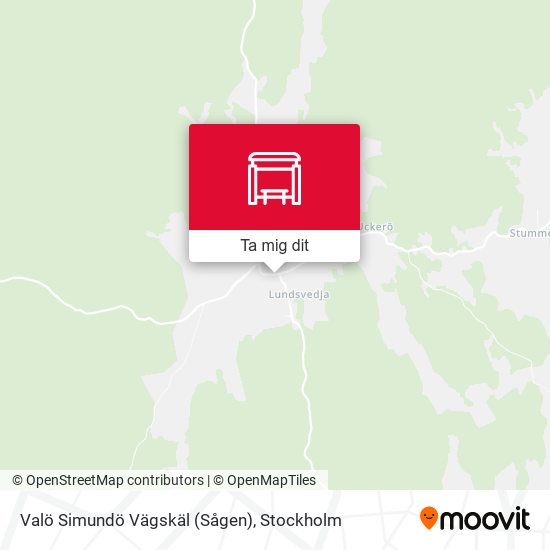 Valö Simundö Vägskäl (Sågen) karta