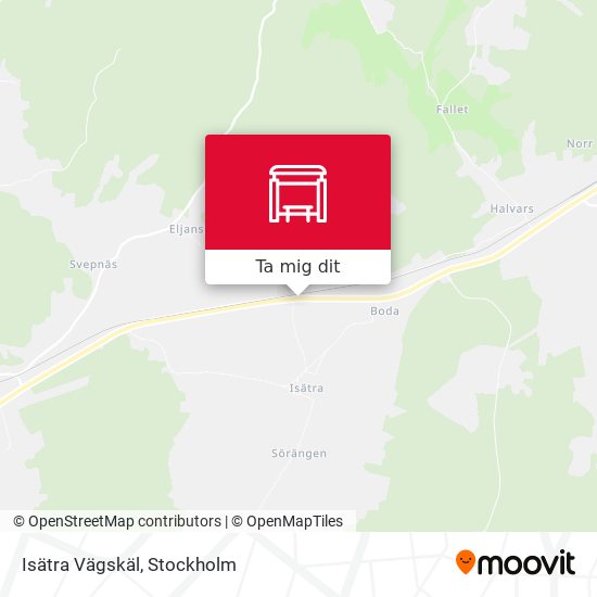 Isätra Vägskäl karta