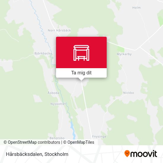 Hårsbäcksdalen karta
