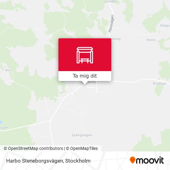 Harbo Steneborgsvägen karta