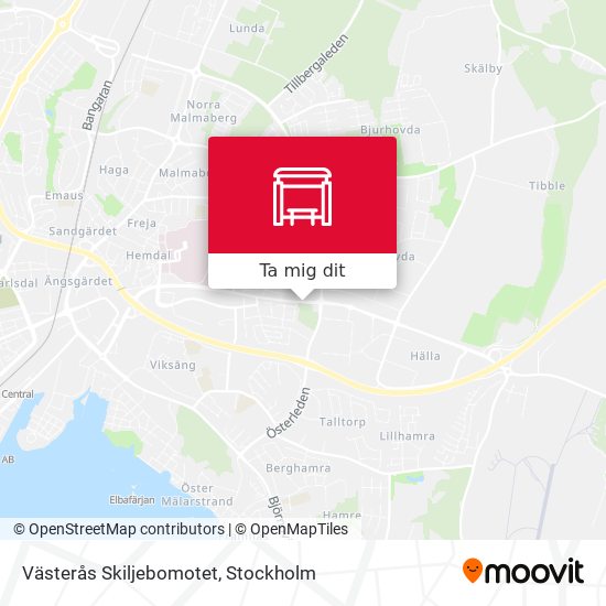 Västerås Skiljebomotet karta