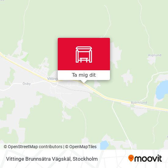 Vittinge Brunnsätra Vägskäl karta