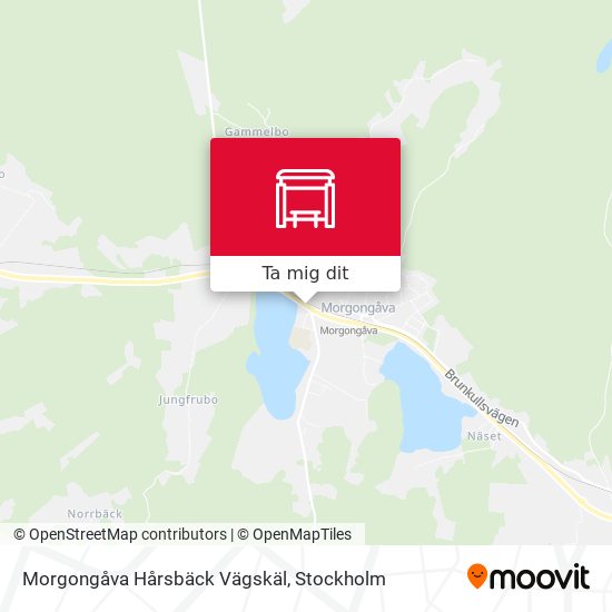 Morgongåva Hårsbäck Vägskäl karta