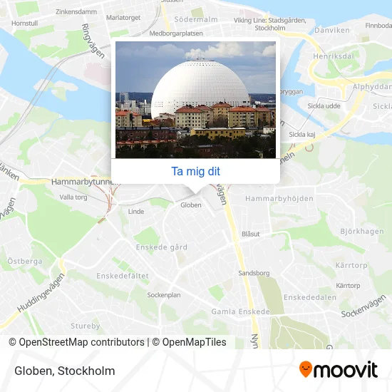Globen karta
