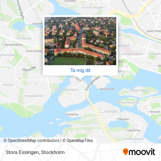 Stora Essingen karta