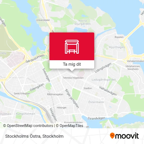 Stockholms Östra karta