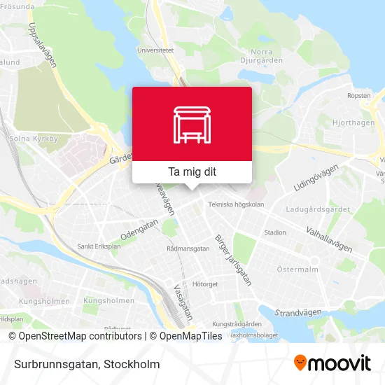 Surbrunnsgatan karta