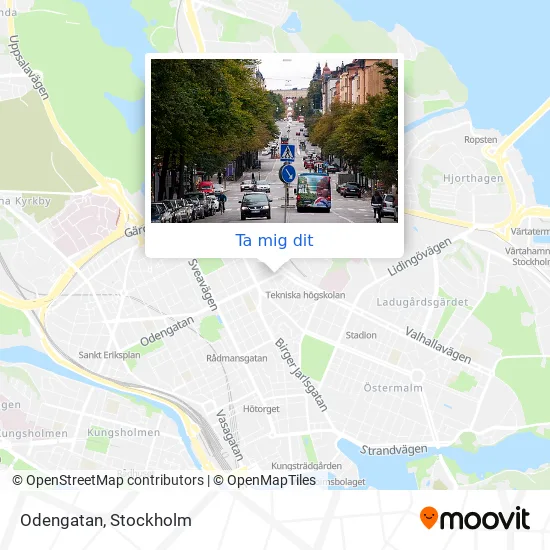 Odengatan karta