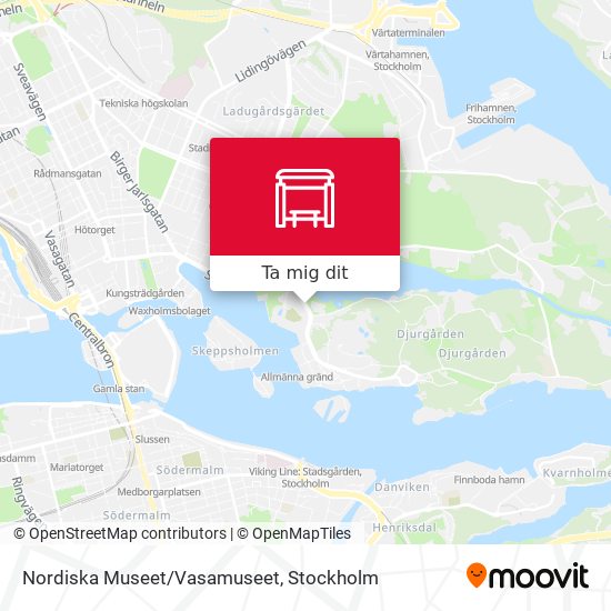 Nordiska Museet/Vasamuseet karta