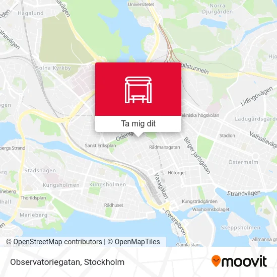 Observatoriegatan karta