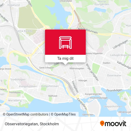 Observatoriegatan karta