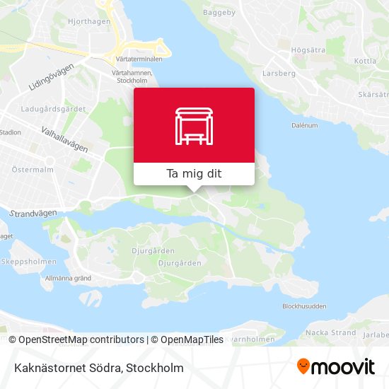 Kaknästornet Södra karta