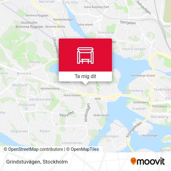 Grindstuvägen karta