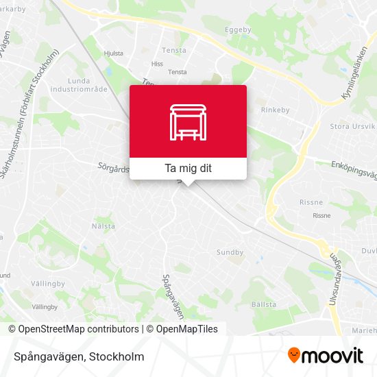 Spångavägen karta