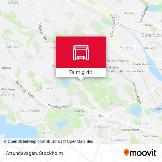 Attundavägen karta
