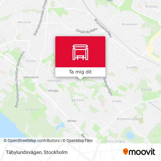 Täbylundsvägen karta