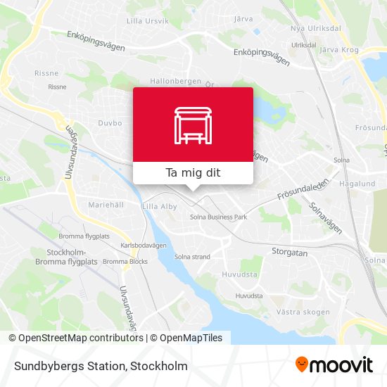 Sundbybergs Station karta