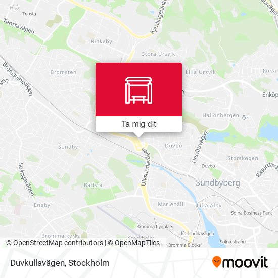 Duvkullavägen karta