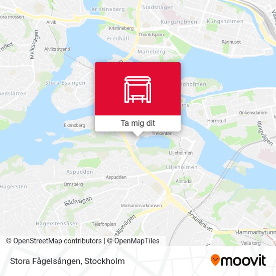 Stora Fågelsången karta