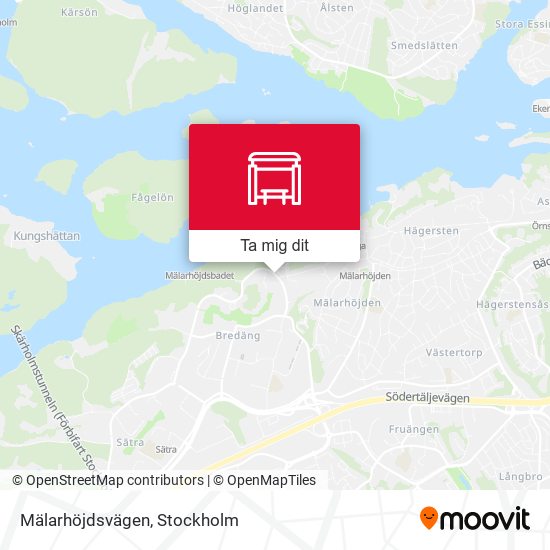 Mälarhöjdsvägen karta