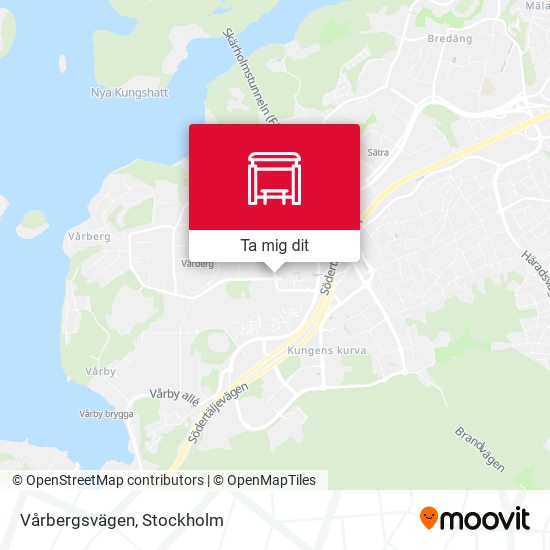 Vårbergsvägen karta