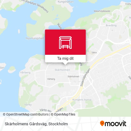 Skärholmens Gårdsväg karta