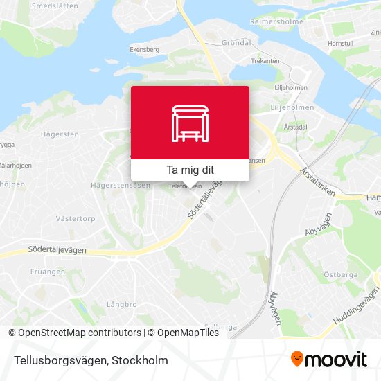 Tellusborgsvägen karta