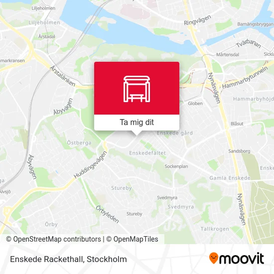 Enskede Rackethall karta