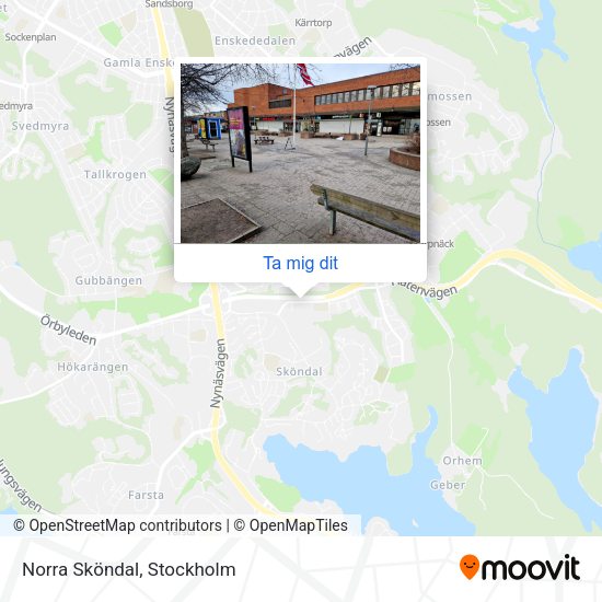 Norra Sköndal karta