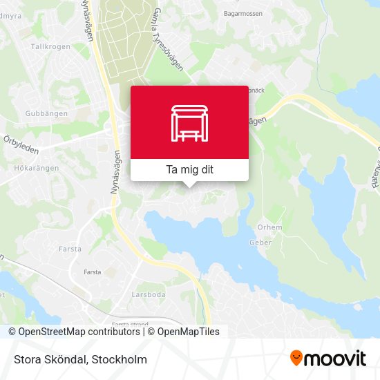 Stora Sköndal karta
