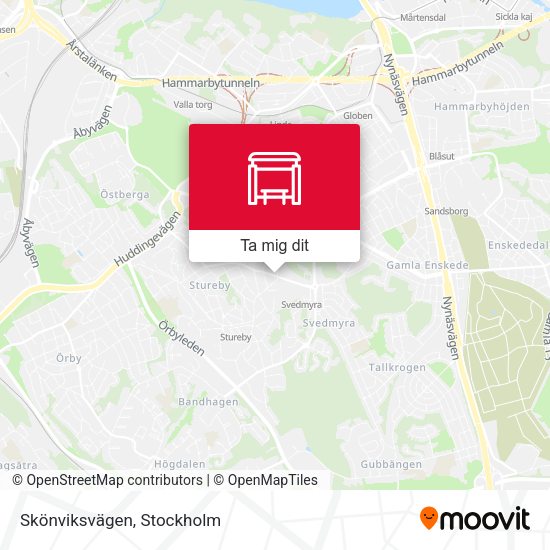 Skönviksvägen karta