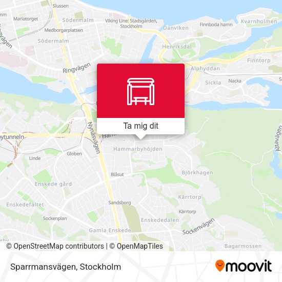Sparrmansvägen karta