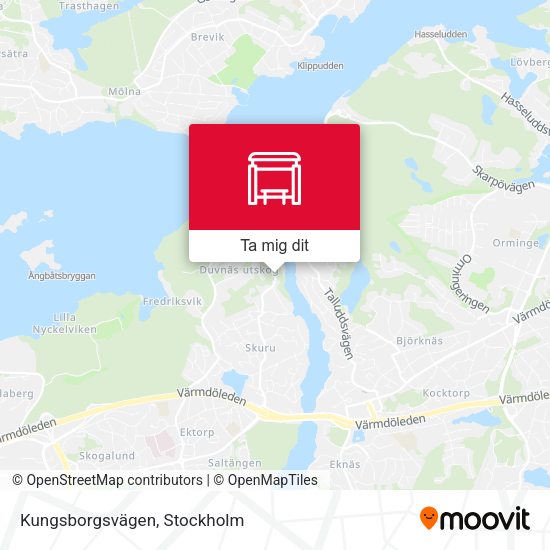 Kungsborgsvägen karta