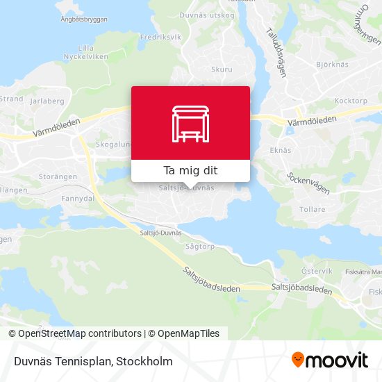 Duvnäs Tennisplan karta