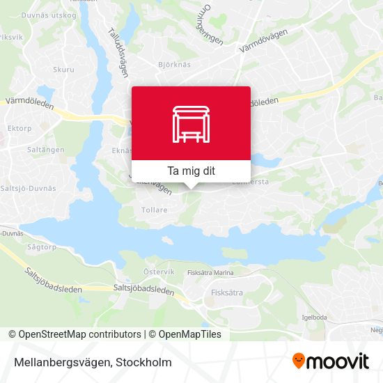 Mellanbergsvägen karta