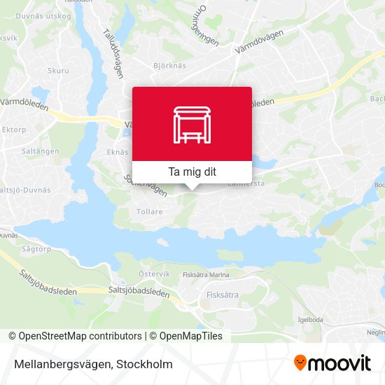 Mellanbergsvägen karta