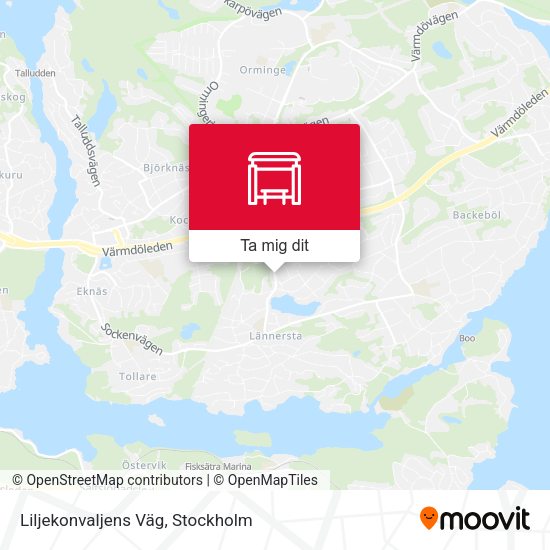 Liljekonvaljens Väg karta