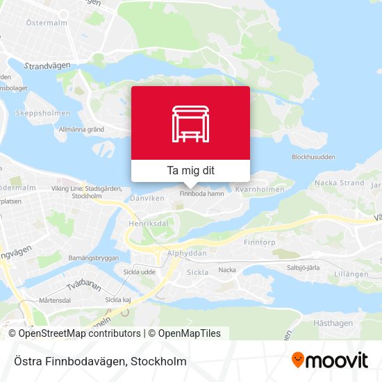 Östra Finnbodavägen karta