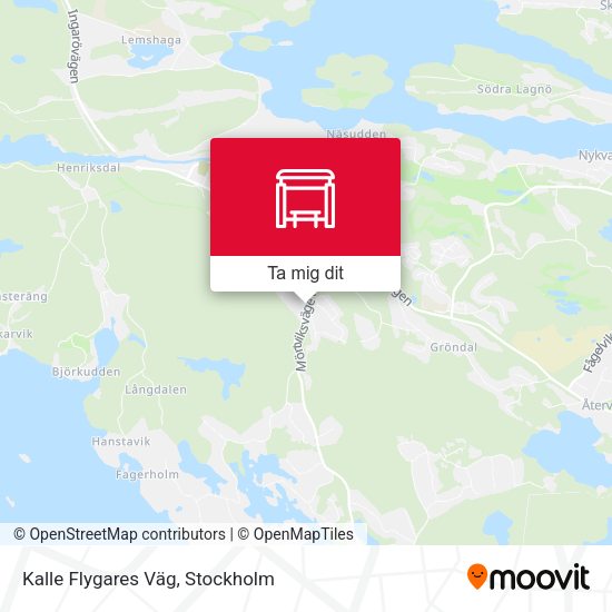Kalle Flygares Väg karta