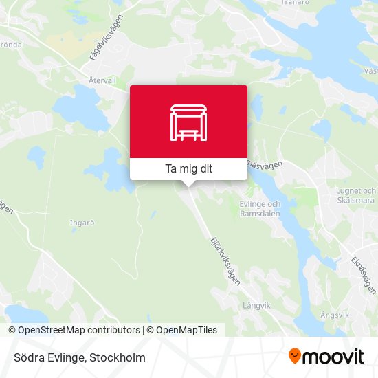 Södra Evlinge karta