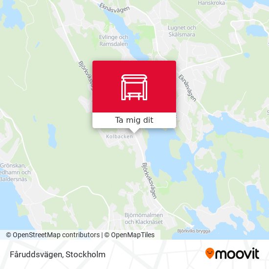 Fåruddsvägen karta