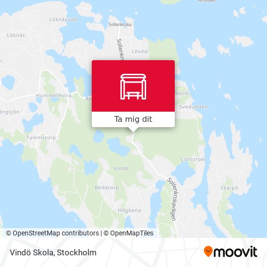 Vindö Skola karta