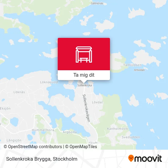 Sollenkroka Brygga karta