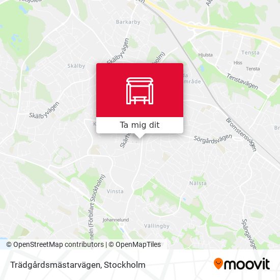 Trädgårdsmästarvägen karta