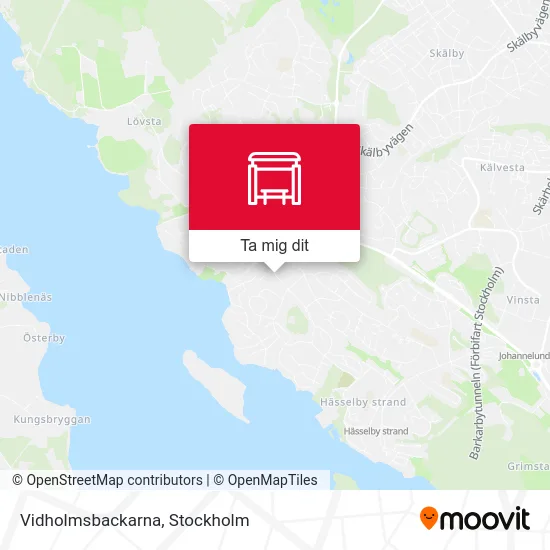 Vidholmsbackarna karta