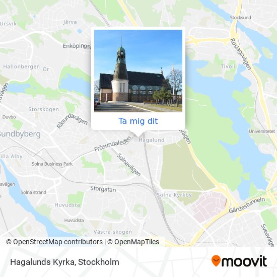 Hagalunds Kyrka karta