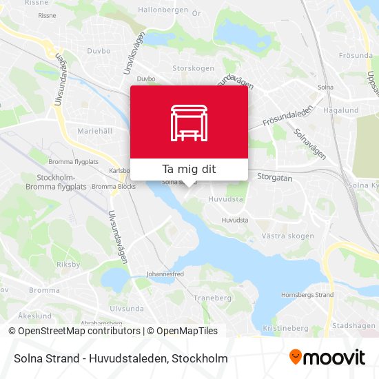 Solna Strand - Huvudstaleden karta