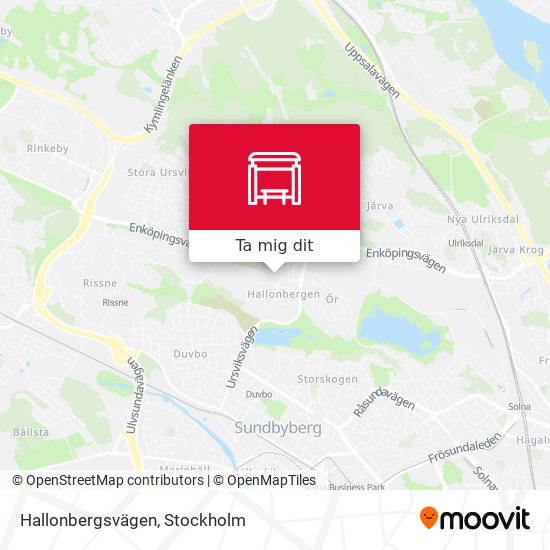 Hallonbergsvägen karta