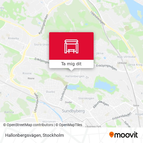 Hallonbergsvägen karta