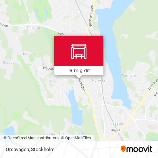 Orsavägen karta